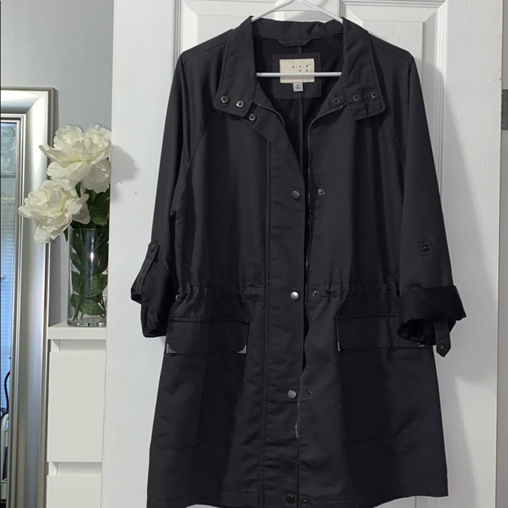 Long Dark Grey Trench Coat